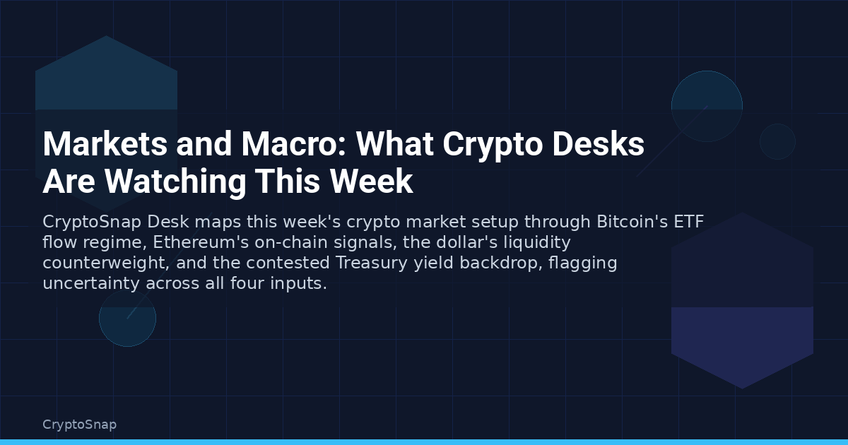 Markets and Macro: What Crypto Desks Are Watching This Week
